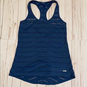 Champion blue hole razor back workout tank top